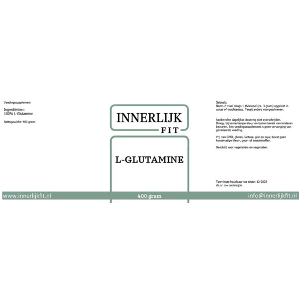 L-Glutamine 400 g - Afbeelding 2