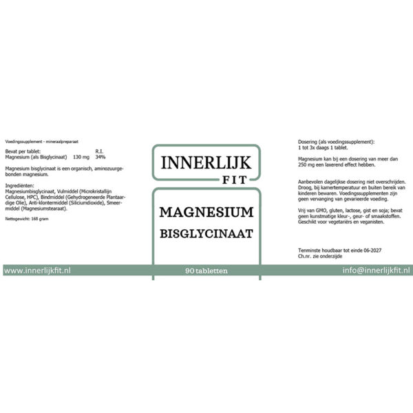 Magnesium Bisglycinaat 90 tab - Afbeelding 2