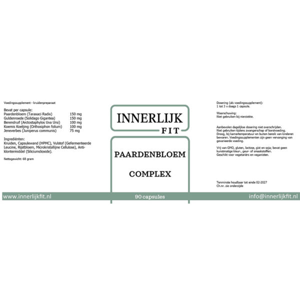 Paardenbloem Complex 90 cap - Afbeelding 2