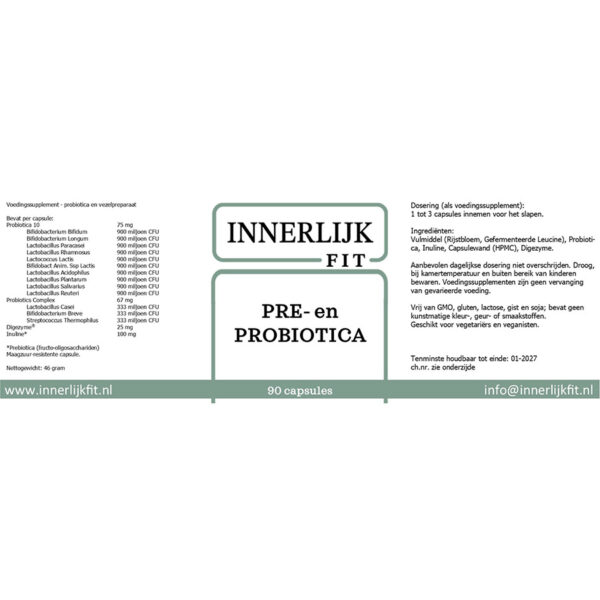 Pre- en Probiotica 90 cap - Afbeelding 2