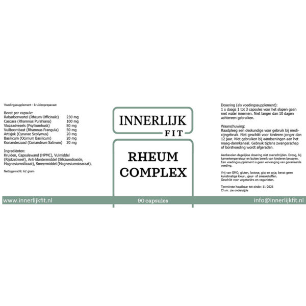 Rheum Complex 90 cap - Afbeelding 2