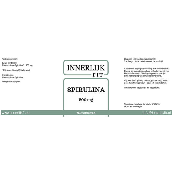 Spirulina 250 tab - Afbeelding 2