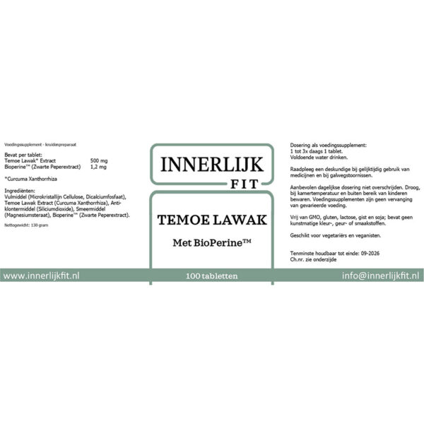 Temoe Lawak 100 tab - Afbeelding 2