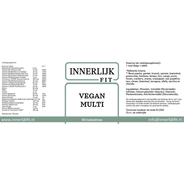 Vegan Multi 90 tab - Afbeelding 2
