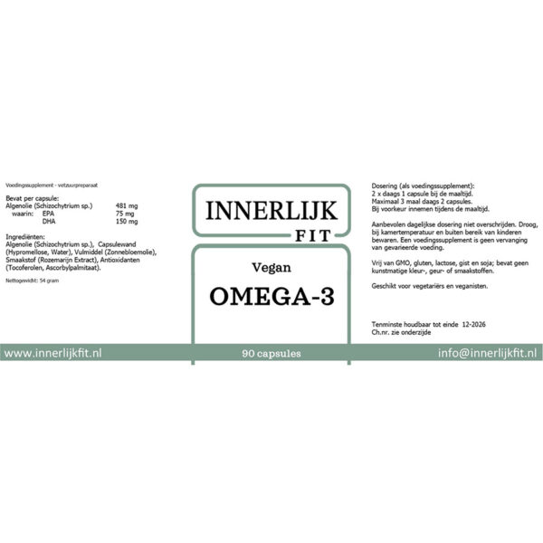 Vegan Omega-3 90 cap - Afbeelding 2