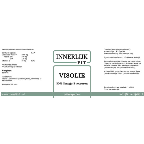 Visolie 1000mg 100 cap - Afbeelding 2