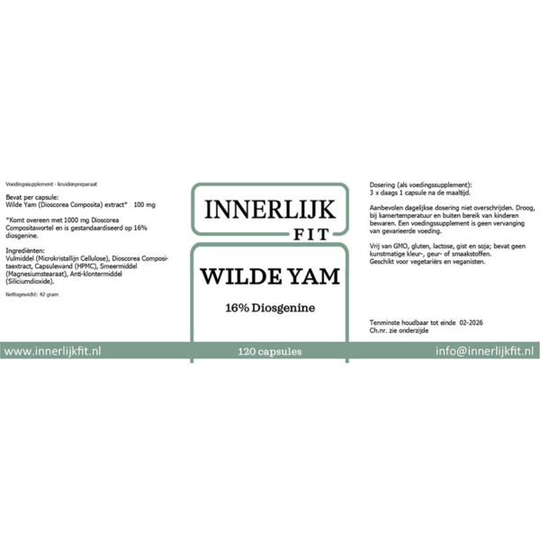 Wilde Yam 120 cap - Afbeelding 2